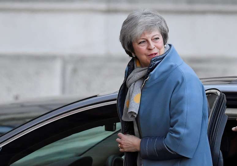 Primeira-ministra britânica, Theresa May, em Londres
11/02/2019 REUTERS/Toby Melville