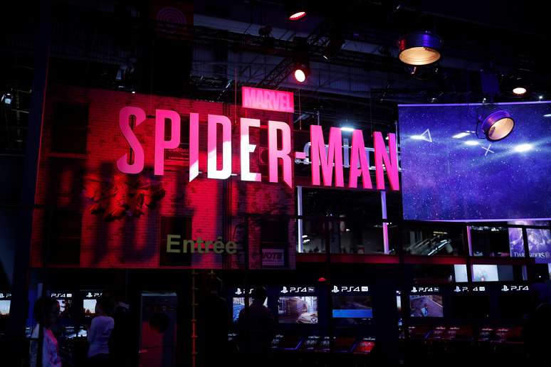 Apresentação sobre jogo do Homem Aranha, da Marvel, em feria de games em Paris.  25/10/2018. REUTERS/Benoit Tessier 
