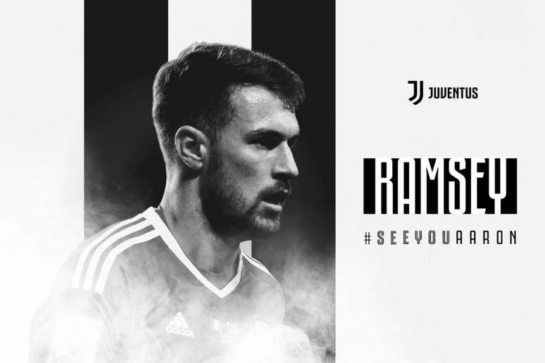 Montagem feita pela Juventus para anunciar o jogador (Foto: Divulgação)