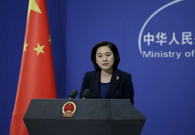 Porta-voz do Ministério das Relações Exteriores da China, Hua Chunying, durante entrevista coletiva em Pequim
06/01/2016 REUTERS/Jason Lee 