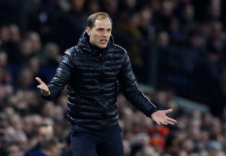 Técnico Thomas Tuchel durante partida do Paris St Germain contra o Manchester United
12/02/2019 Action Images via Reuters/Jason Cairnduff