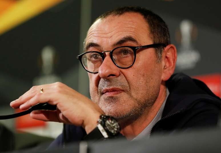 O t&eacute;cnico do Chelsea, Maurizio Sarri