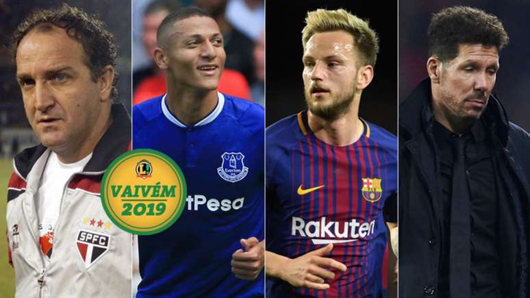 Cuca, Richarlison, Rakitic, Simeone: os destaques desta quinta-feira no vaivém (Foto: ARTE LANCE!)