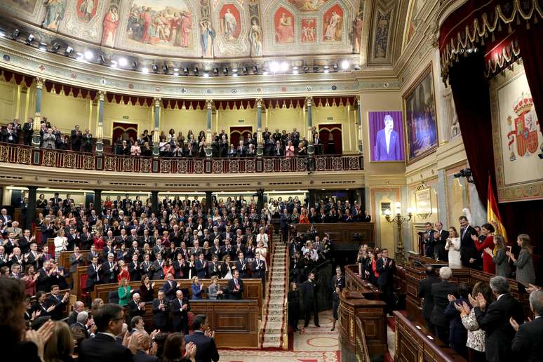 Parlamento espanhol durante cerimônia. 6/12/2018. REUTERS/Susana Vera 