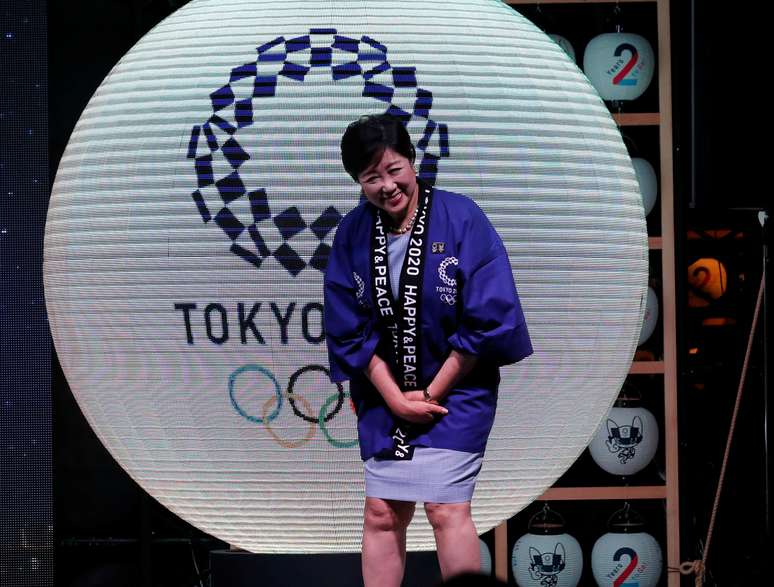 Governadora de Tóquio, Yuriko Koike, durante cerimônia na cidade
24/07/2018 REUTERS/Kim Kyung-Hoon 