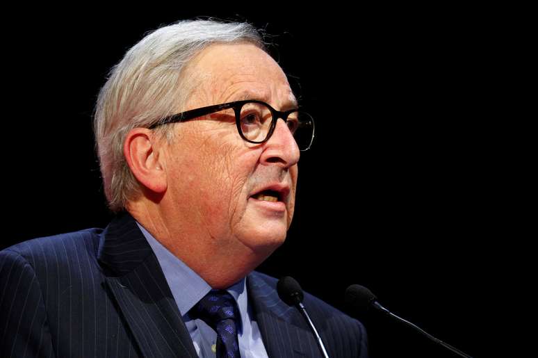O presidente da Comiss&atilde;o Europeia, Jean-Claude Juncker, discursa em Bruxelas, na B&eacute;lgica
05/02/2019
REUTERS/Francois Lenoir
