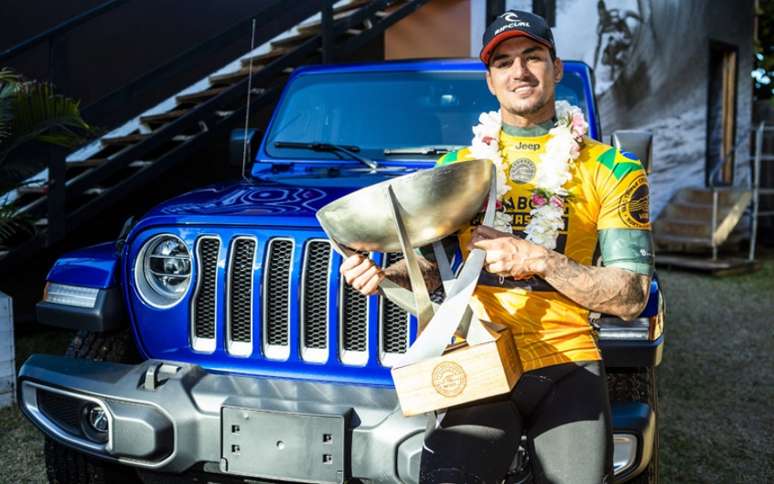 Gabriel Medina é o atual campeão do Circuito Mundial (Foto: @WSL / Kelly Cestari)