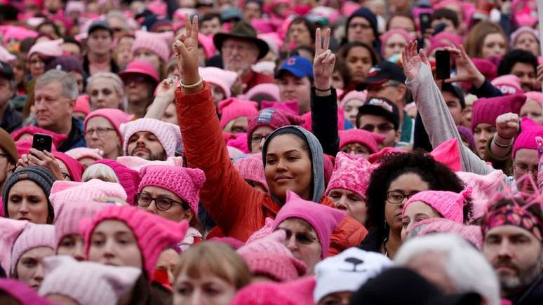 A Marcha das Mulheres reuniu milhões de pessoas ao redor do mundo