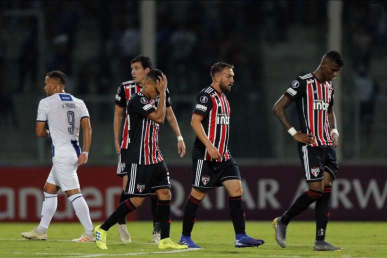 São Paulo já passou um vexame na temporada, sendo eliminado da Copa Libertadores pelo Talleres, da Argentina (Foto: Diego Lima/AFP)
