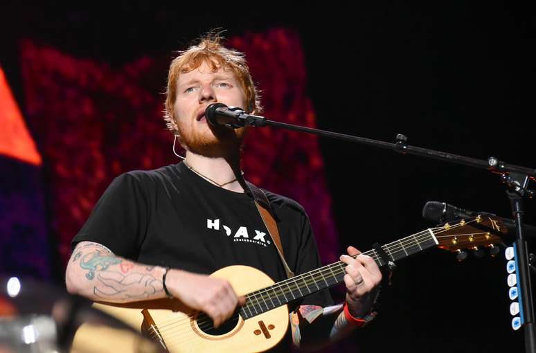 Ed Sheeran em show no Allianz Parque, em São Paulo