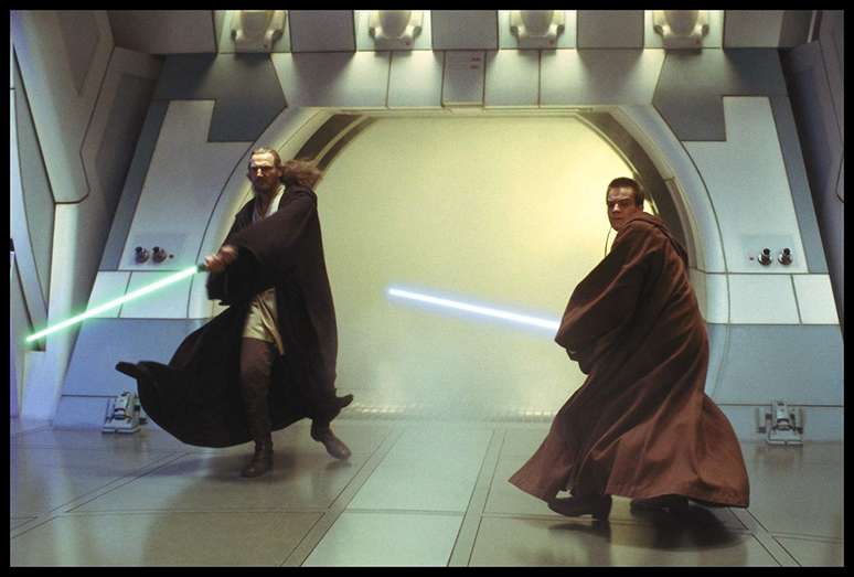 Ewan McGregor e Liam Neeson em &#039;Star Wars: Episode I - A Ameaça Fantasma&#039; (1999)