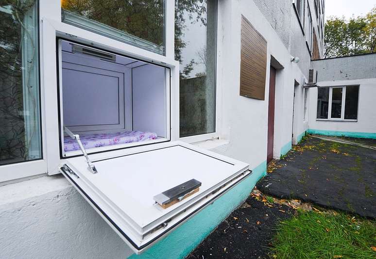 A R&uacute;ssia tamb&eacute;m tem iniciativas que incluem caixas para colocar beb&ecirc;s