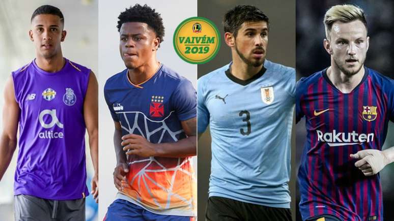 Jorge, Lucas Santos, Bruno Méndez, Rakitic... Os destaques do vaivém desta quarta-feira (Foto: ARTE LANCE!)