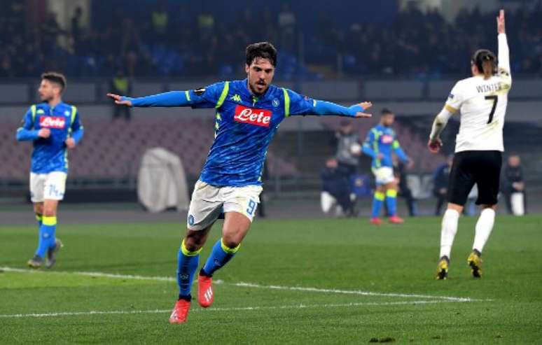 Verdi abriu o placar para o Napoli contra o FC Zurich (Foto: Tiziana Fabi / AFP)
