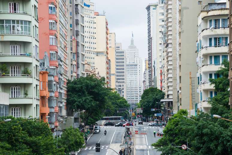 Movimentação no Elevado Costa e Silva (Minhocão), que é aberto ao público ao fins de semana