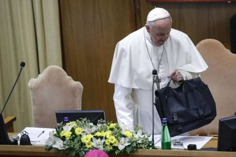Papa Francisco durante cúpula antipedofilia no Vaticano