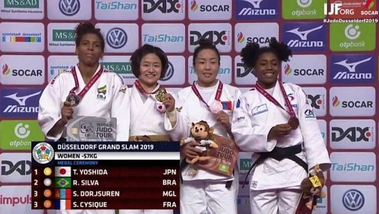 Campeã olímpica Rafaela Silva ficou com a prata na categoria até 57kg