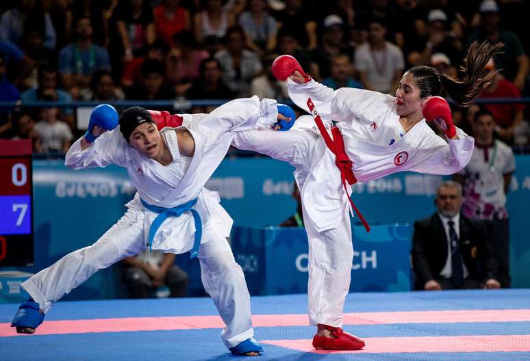 Competição de karatê nos Jogos Olímpicos da Juventude, em Buenos Aires
17/10/2018
Ian Walton/OIS/IOC/Divulgação via REUTERS
