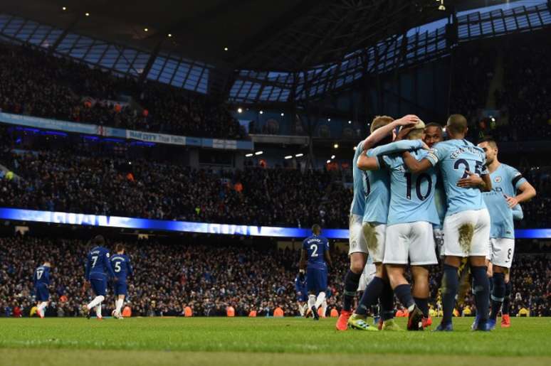 Citizens golearam o Chelsea no último encontro (Foto: AFP)
