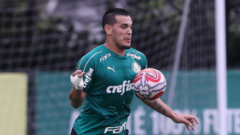 Gustavo Gómez deve ser um dos titulares do Palmeiras no clássico deste sábado (Agência Palmeiras/Divulgação)