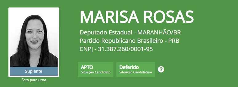 Novata na política, Marisa Rosas recebeu um total de R$ 585 mil do partido e só obteve 161 votos