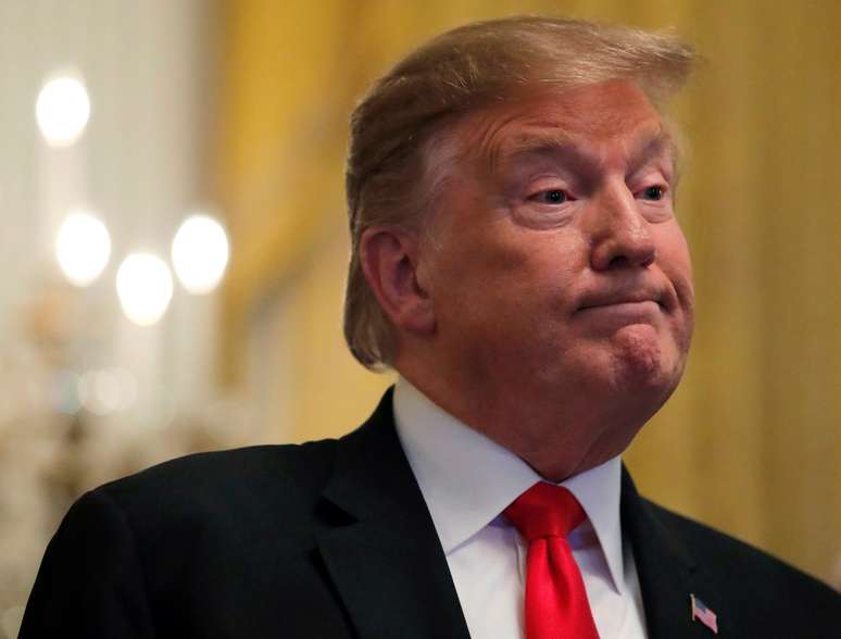 Donald Trump em recep&ccedil;&atilde;o durante o m&ecirc;s da Hist&oacute;ria Nacional Afroamericana, em Washington
21/02/2019
REUTERS/Jim Young