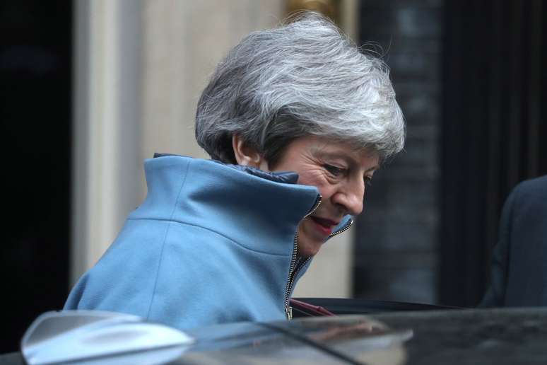 Premiê britânica, Theresa May, 
20/02/2019
REUTERS/Simon Dawson