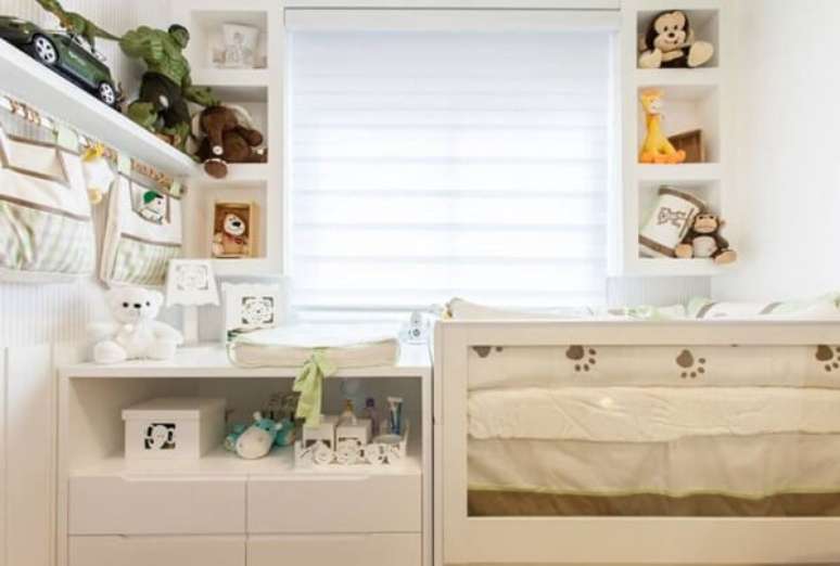 24- As persianas para quarto de bebê podem ter o estilo romano. Fonte: Fabiana Aloia
