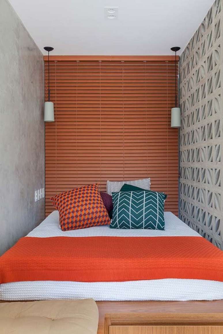 22- As persianas para quarto podem ser confeccionadas em madeira ou bambu. Fonte: Pinterest