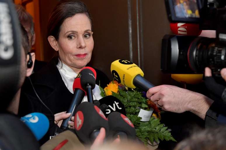Ex-secret&aacute;ria da Academia Sueca Sara Danius
12/04/2018
TT News Agency/Jonas Ekstromer/via REUTERS