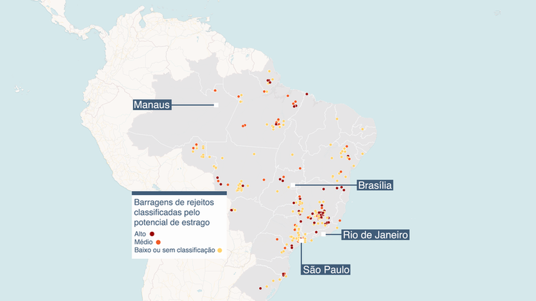 Fonte: Agência Nacional de Mineração, Agência Nacional de Águas. Mapa criado com Carto