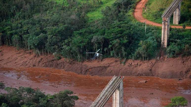 Força da onda de lama impressionou