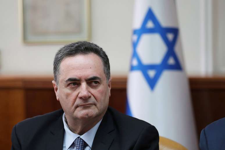 Israel Katz, ministro interino das Relações, durante reunião de gabinete em Jerusalém
24/02/2019 Abir Sultan/Pool via REUTERS
