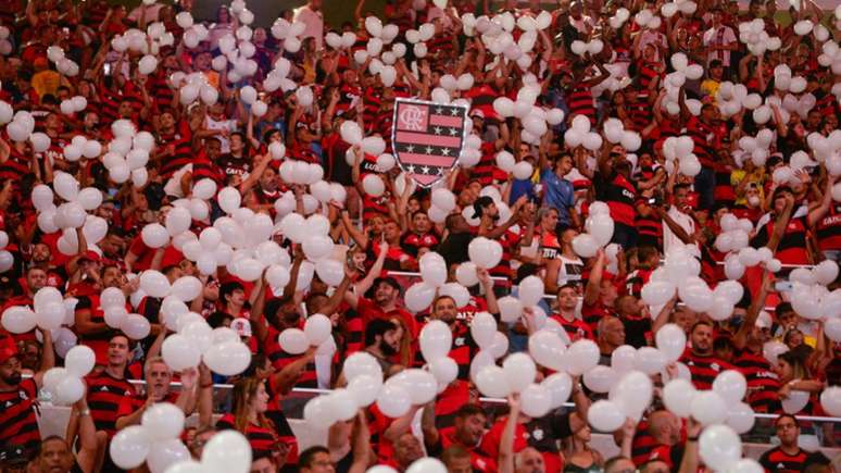 No Maraca, rubro-negros estão comparecendo em bom número nesta temporada (Foto: Alexandre Vidal/Flamengo)