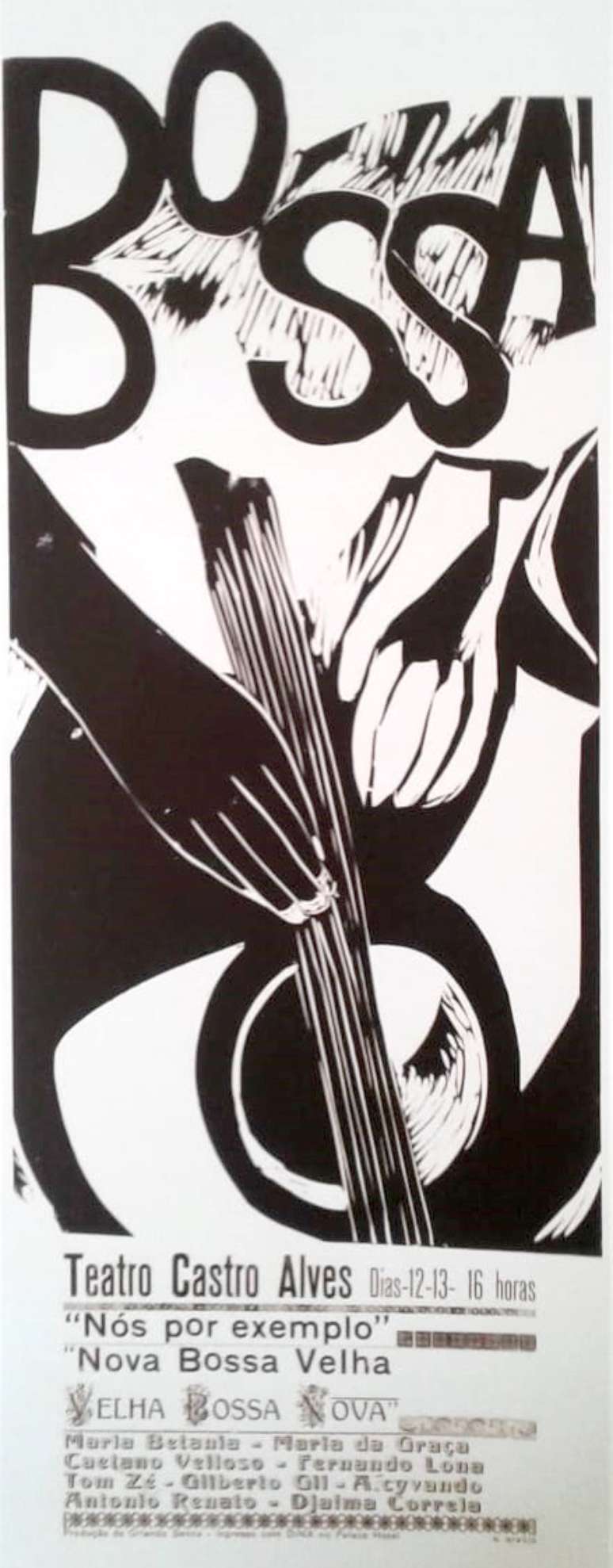 Cartaz de Emanoel Ara&uacute;jo para os shows do grupo no Teatro Castro Alves, em dezembro de 1964