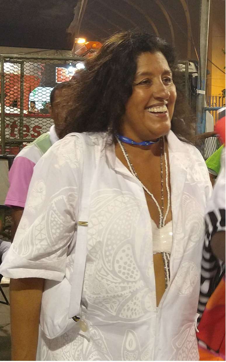 A atriz e apresentadora Regina Casé no Carnaval do Rio de Janeiro