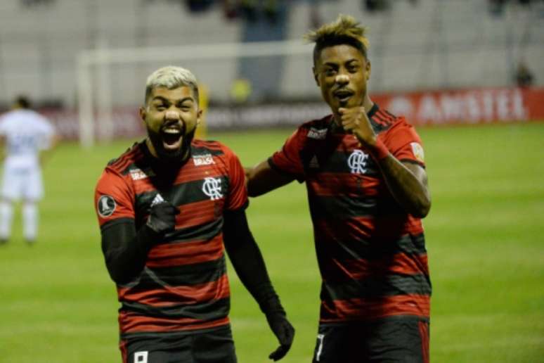 Bruno Henrique deu passe para Gabigol marcar o gol do triunfo sobre o San Jose (Alexandre Vidal / Flamengo)