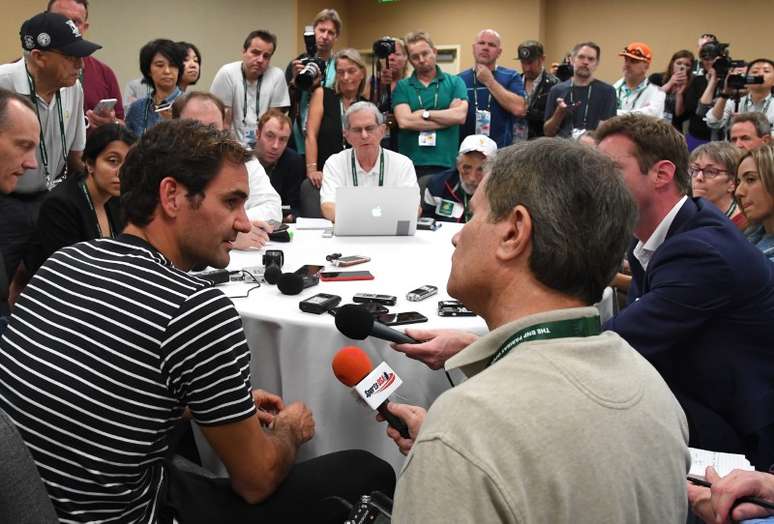Roger Federer concede entrevista coletiva em Indian Wells
06/03/2019
Jayne Kamin-Oncea-USA TODAY Sports