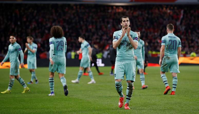Jogadores do Arsenal lamentam derrota para o Rennes pela Liga Europa
07/03/2019 Action Images via Reuters/Paul Childs