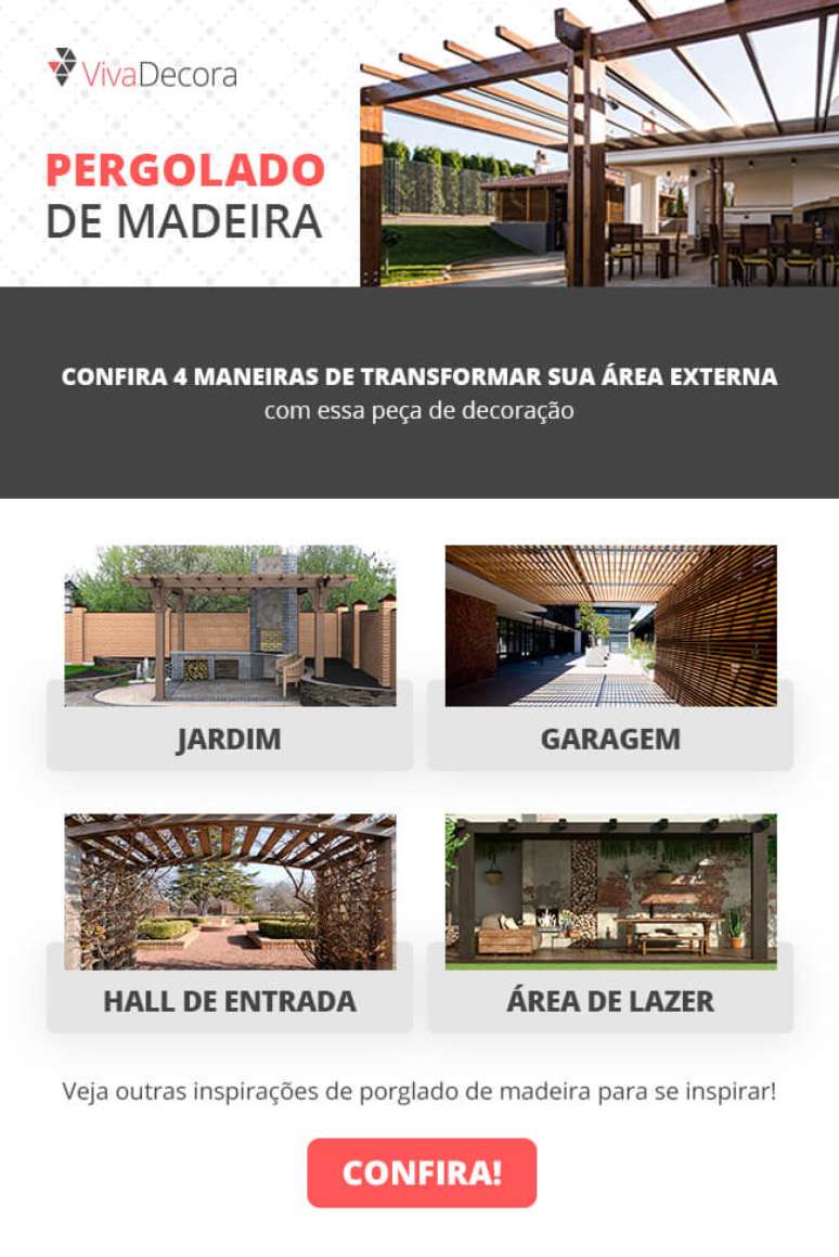 18. Infogr&aacute;fico &ndash; Pergolado de Madeira