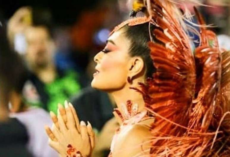 A atriz Juliana Paes no carnaval 2019.