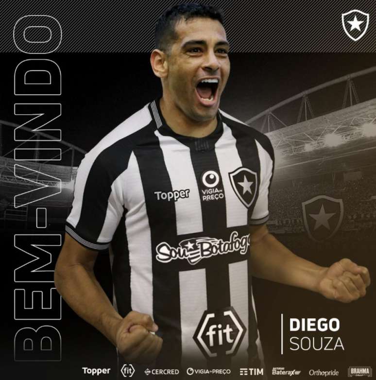 Diego Souza acertou com o Botafogo (Foto: Divulgação / Botafogo)