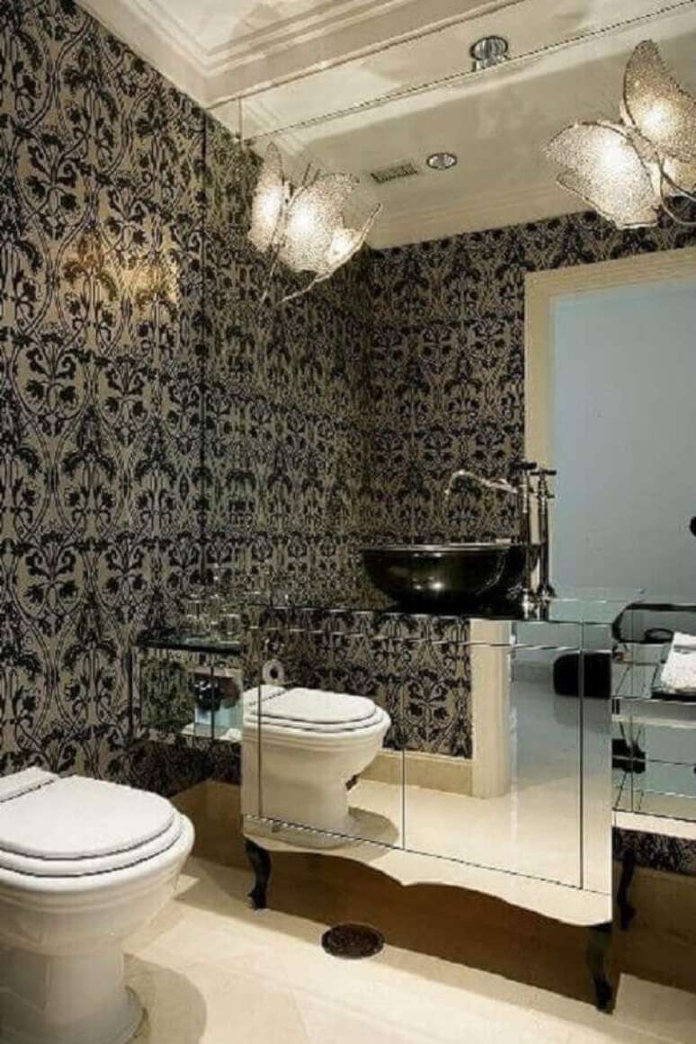 18. Escolha um armário para lavabo com cuba que além de funcional também contribua para a decoração do ambiente – Foto: Pinterest
