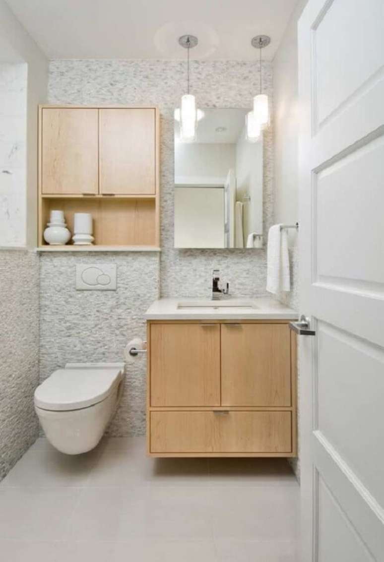 5. A cuba de embutir para lavabo é um dos modelos mais simples e perfeitos para ambientes compactos – Foto: Pinterest