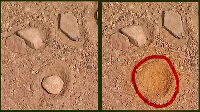 Cálculos feitos no chão deixavam um círculo vazio após subtração