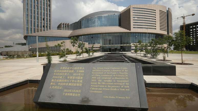 A sede da União Africana foi um presente do governo chinês. Fica na capital da Etiópia