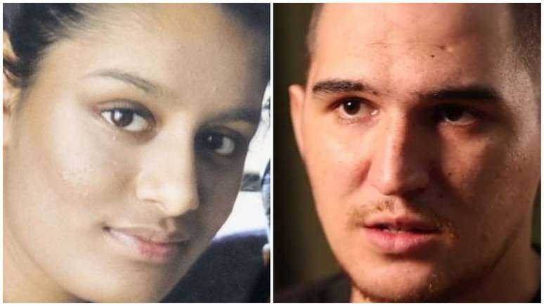 Yago Riedijk (à direita) tinha 23 anos quando se casou com Shamima Begum, então com 15 anos, na Síria