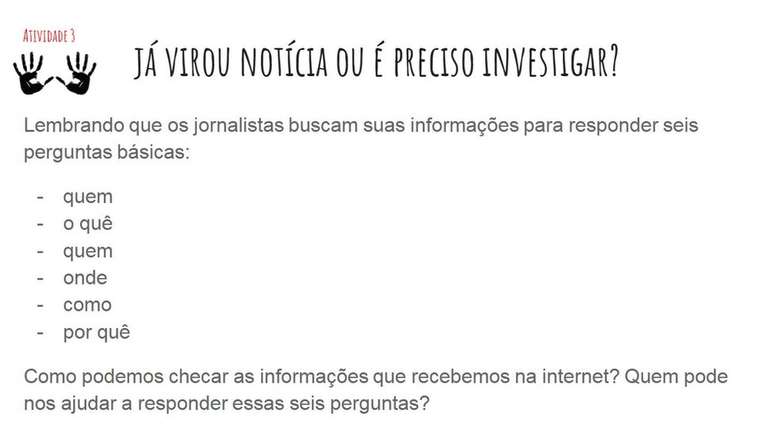 j&aacute; &eacute; not&iacute;cia ou preciso investigar?