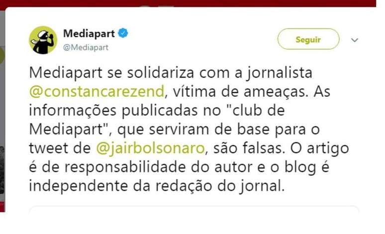 'Informações são falsas', diz site francês que originou ataques contra jornalista do 'Estado'