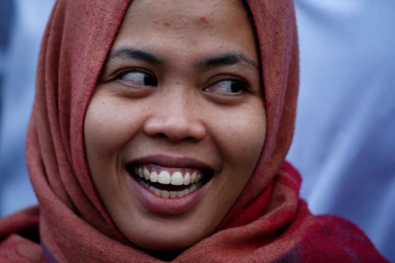 Siti Aisyah, após ser solta por um tribunal da Malásia
11/03/2019
REUTERS/Willy Kurniawan